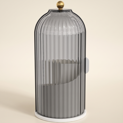 Smoke Grey — Ribbed organizer studio view